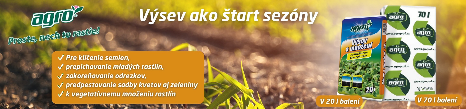 Výsev a množenie pre klíčenie semien a zakoreňovanie