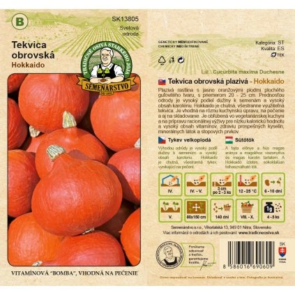 Tekvica obrovská - plazivá Hokkaido